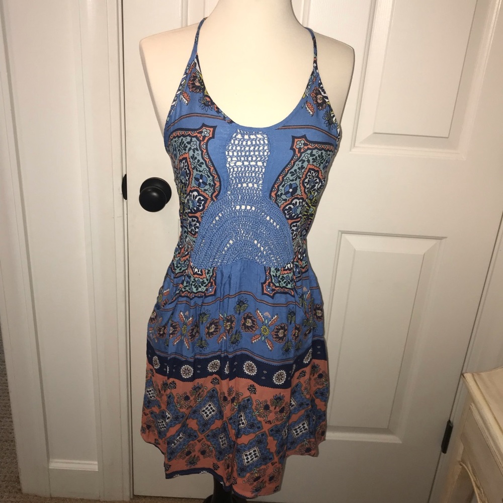 Blue patterned summery dress